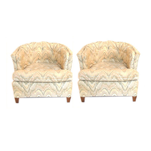 Pair of Vintage Barrel Chairs