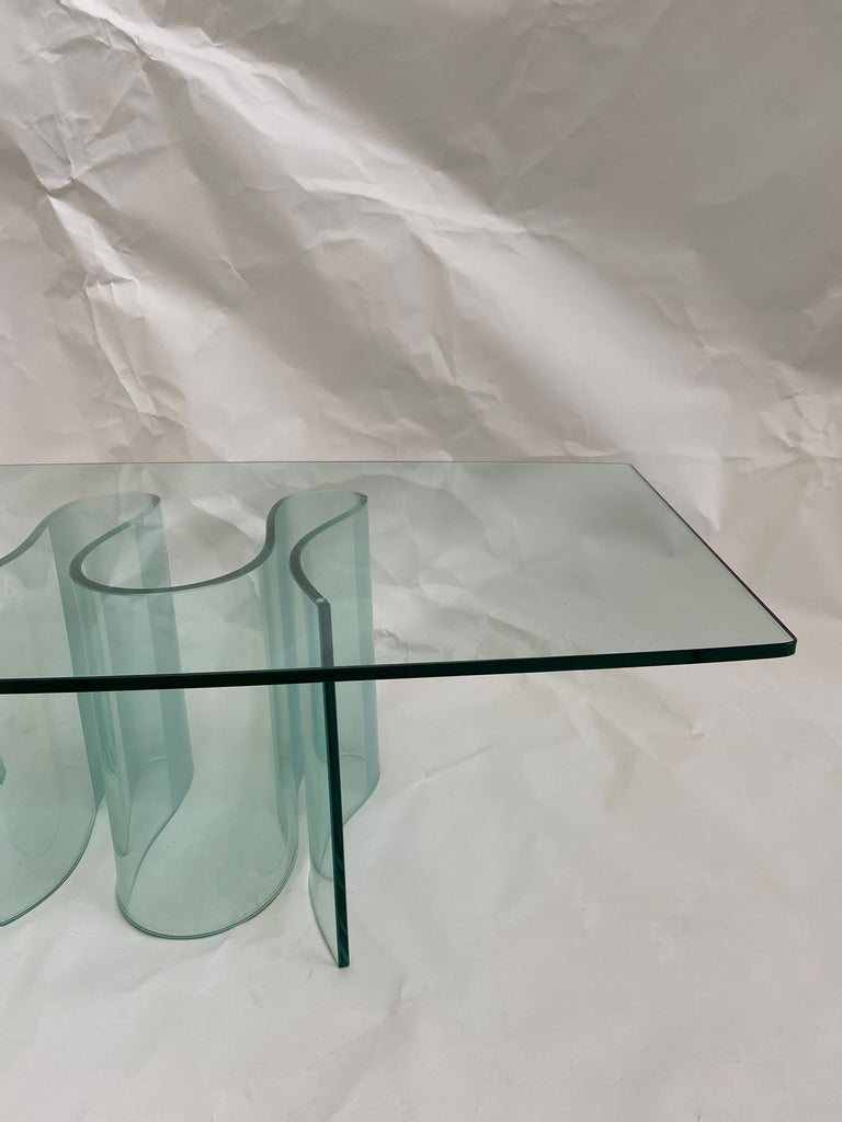 Modernist Sculptural Glass Table