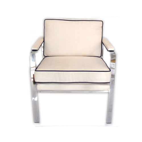 Milo Baughman Chrome Lounge Chair